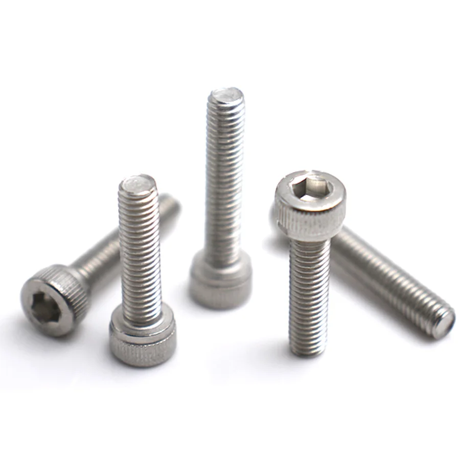 5-50pcs 304 Stainless Steel Hex Socket Cap Head Screw Allen Cylinder Head Screws Bolts M1.4 M1.6 M2 M2.5 M3 M4 M5 M6 M8