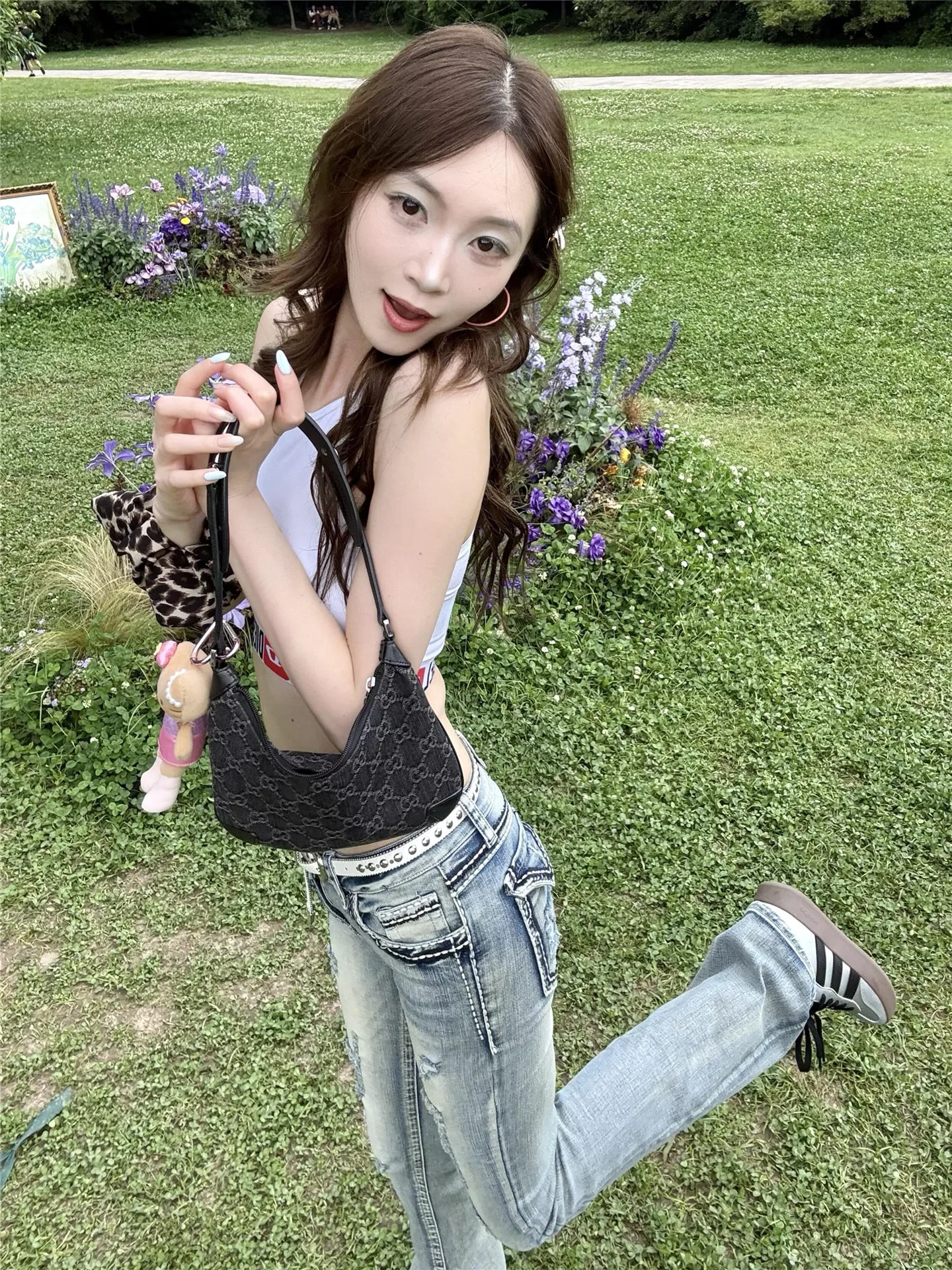 Low Waist Bell Bottom Jeans Women's Summer Slimming Tight Fit Denim Shorts Street Style Ripped Jeans Cotton Soft Stretchy