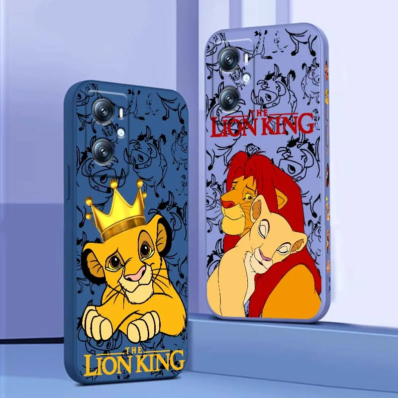 

Cartoon Lion King Cute Simba Phone Case For OPPO Find X5 A11 A16K A53 A98 A3 A57 A72 A73 A96 A74 A9 A5 5G Liquid Left Rope