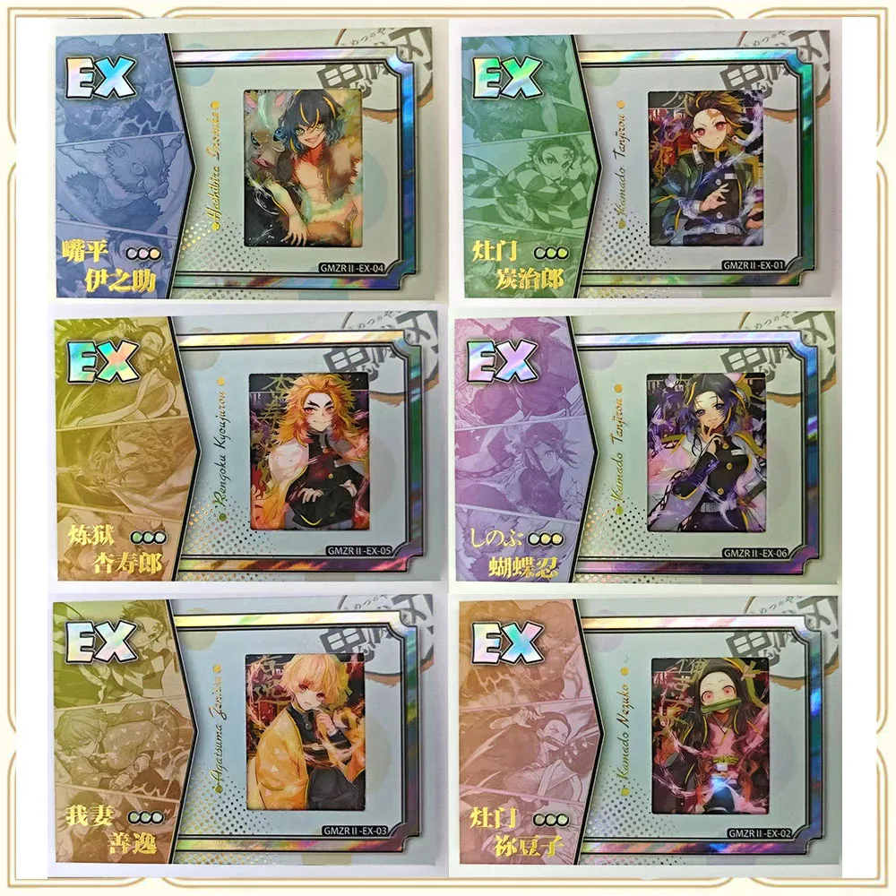 Anime Demon Slayer EX Hashibira Inosuke Kochou Shinobu Collectible Card Boys Games Toys Christmas Birthday Gifts Board Game