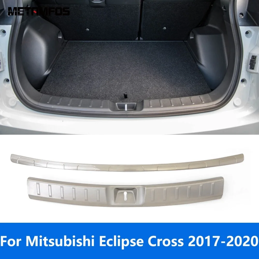 For Mitsubishi Eclipse Cross 2017 2018 2019 2020 Rear Trunk Bumper Foot Plate Tailgate Door Sill Scuff Guard Plate Accessories