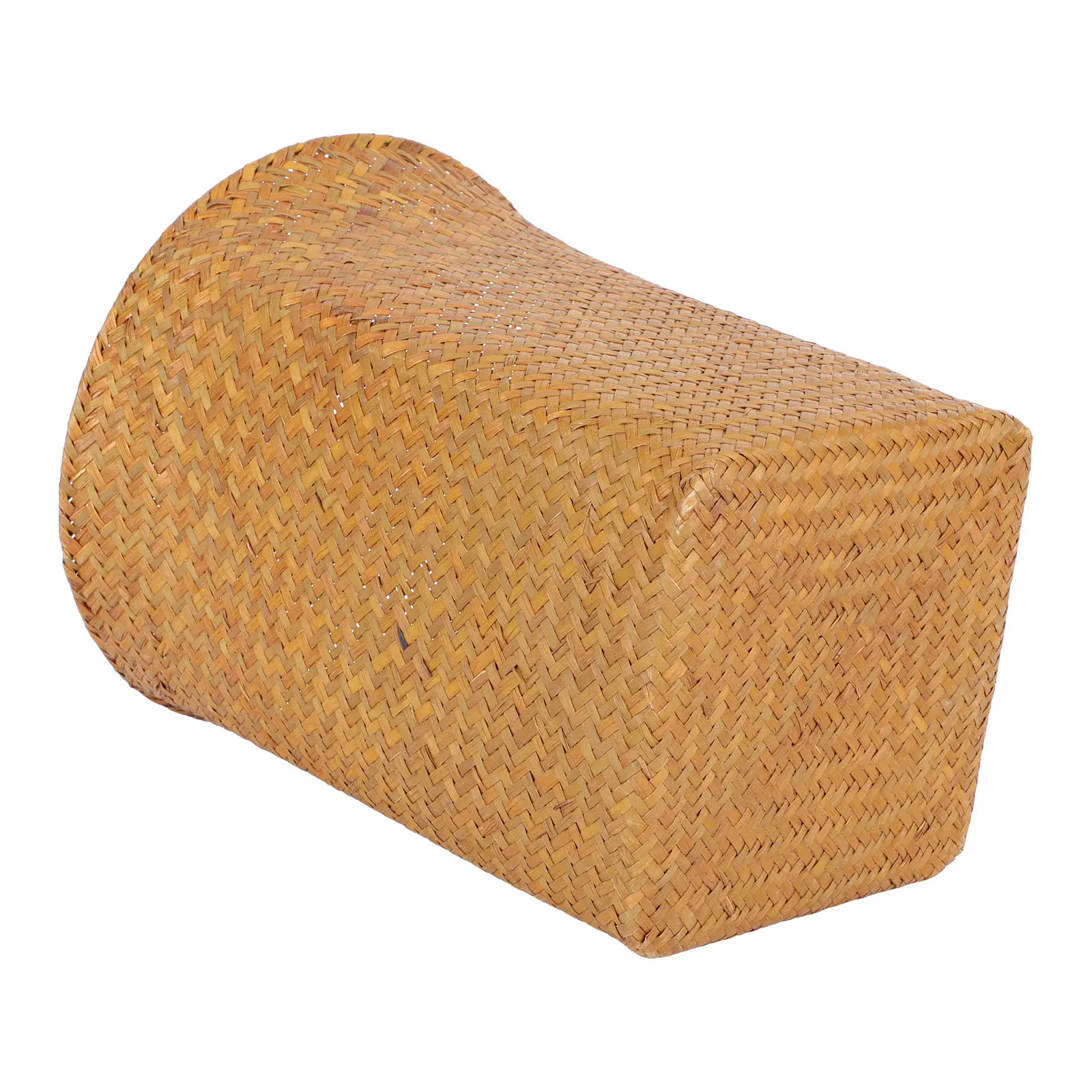 

Straw Woven Storage Basket Retro Trash Can Paper Basket Laundry Hamper Bedroom Living Room Office Use Wear Resistant Material