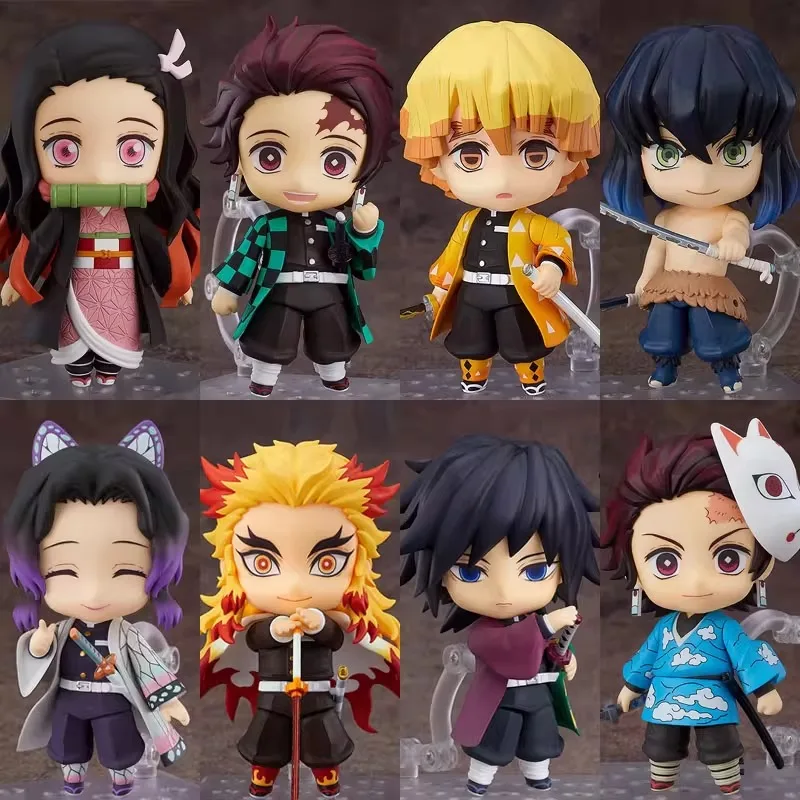 Anime Demon Slayer Action Figure Kamado Nezuko Tanjirou Uzui Tengen Hashibira PVC Toys Christmas Gift
