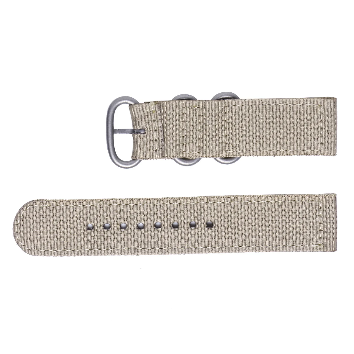 

24mm Durable Nylon Watch Band Heavy Duty Breathable Comfortable Soft Wristwatch Strap Replacement Khaki 24mm Watch Strap