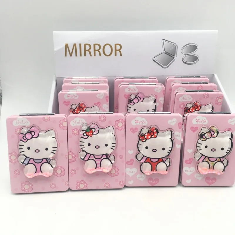 

1 pcs Random color Kawaii hello kitty mirror Cute and Compact Butterfly Bowknot Makeup Mirror for Girls