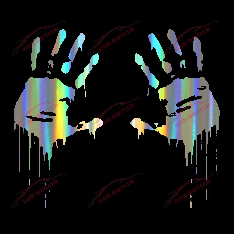 Personality Zombie Bloody Hands Print Car Sticker Suitable for Rear Windshield Waterproof PVC Vinyl for Window Motorcycle Racing