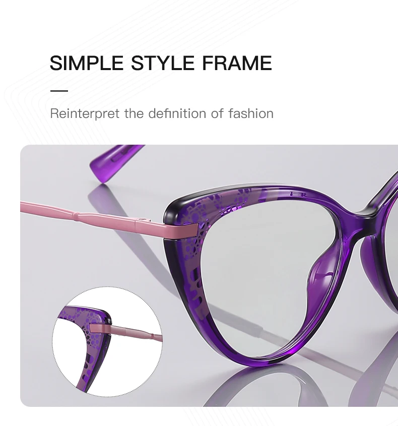 نظارات JMISUS Retro Cat Eye للنساء، نظارات طبية بإطار مربع، عدسات حجب الضوء الأزرق للأزياء اليومية