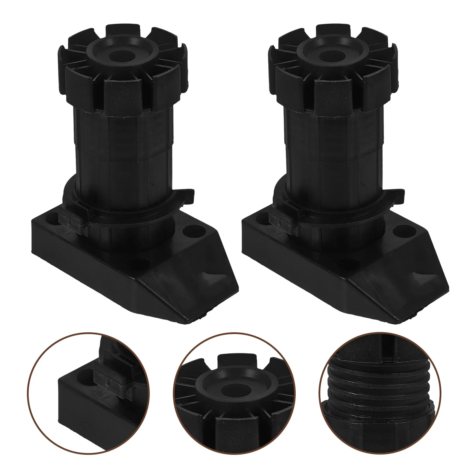 

4Pcs Adjustable Cabinet Legs Levelers Sturdy Thickened Plastic Furniture Feet for Kitchen Cabinets Bathrooms Closets Height