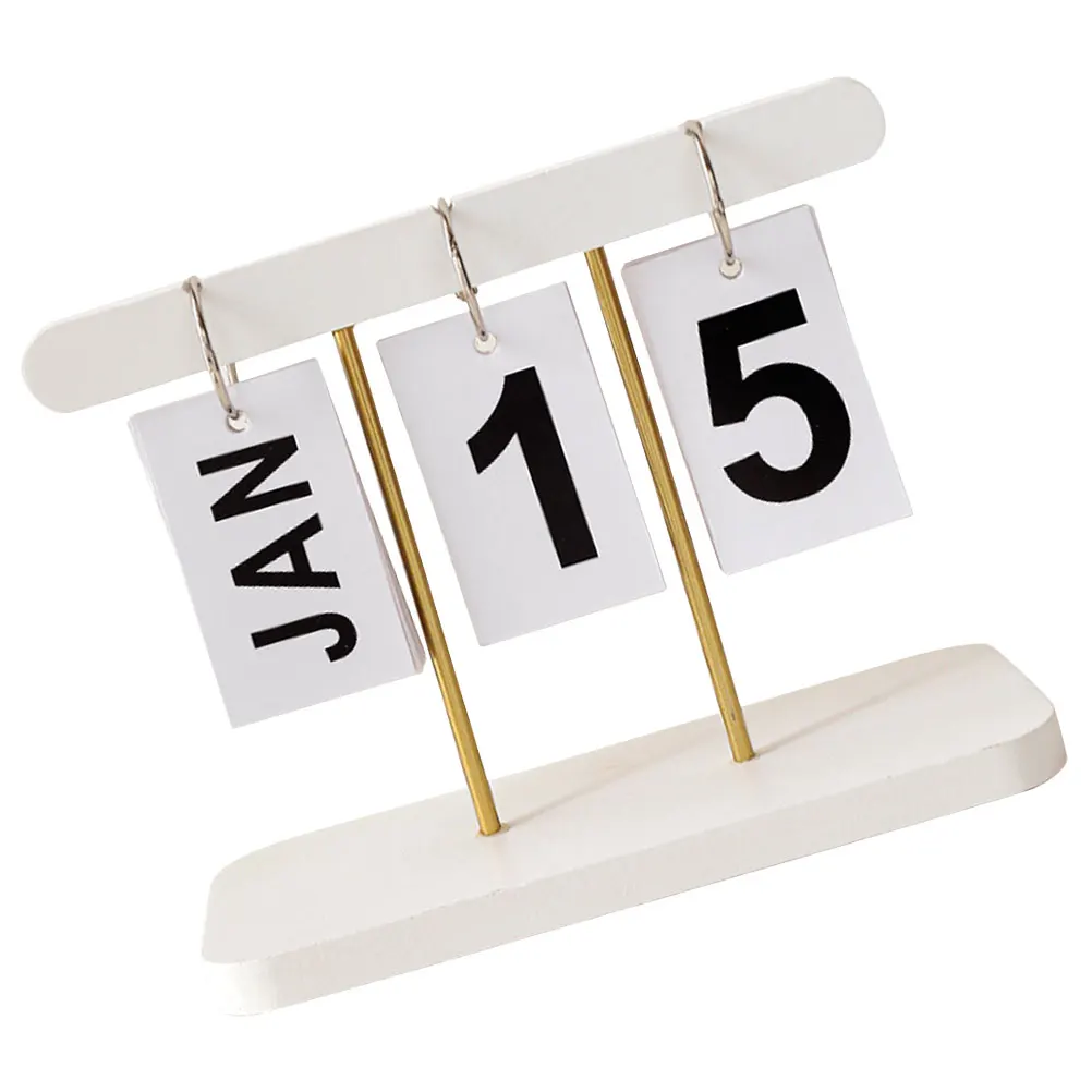 Вечный флип-календарь, деревянный настольный календарь, деревенский винтажный дизайн, многоразовый переменник даты для офиса, дома, украшение столешницы