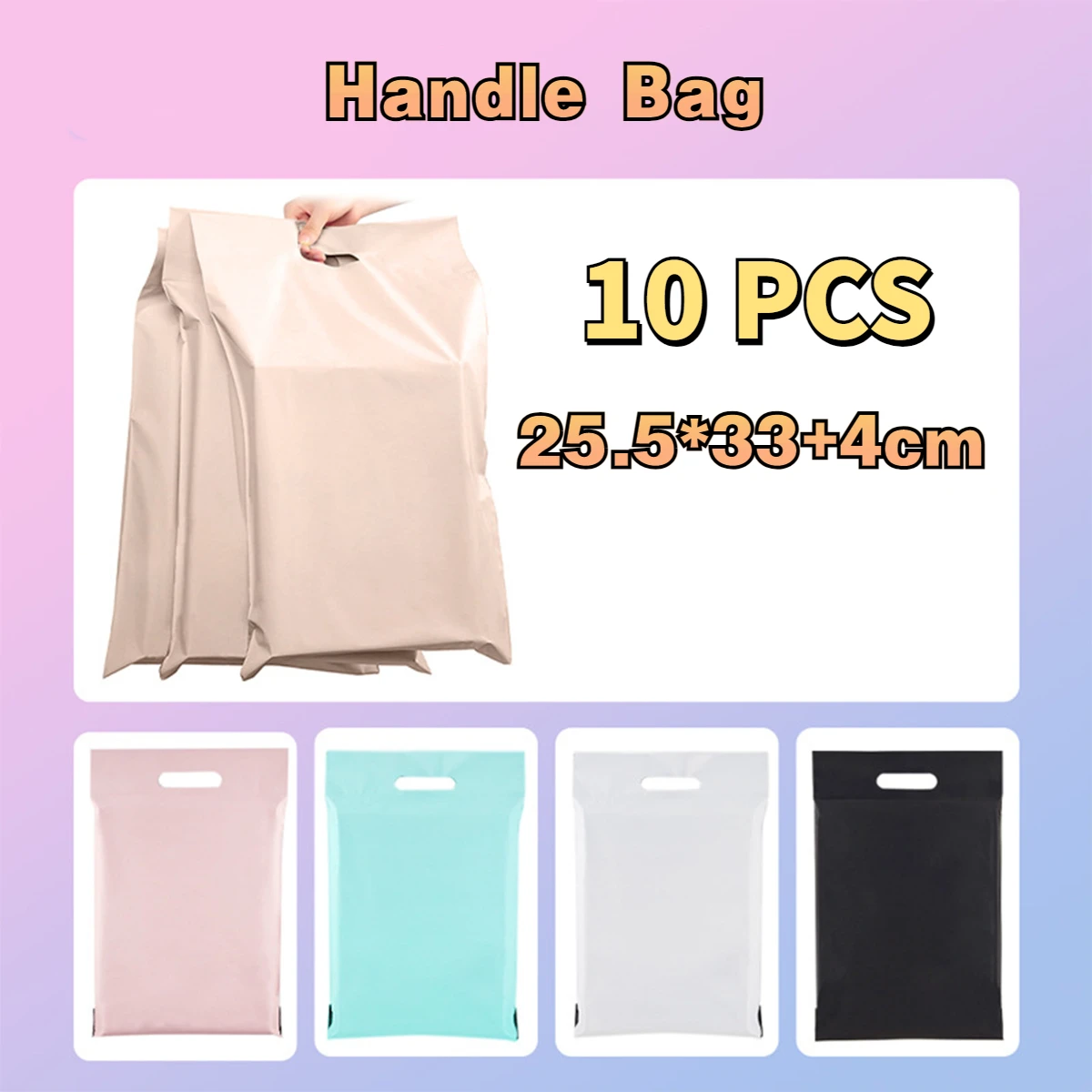 

Handle Bags 10PCS 25.5*33+4cm Self-Seal Adhesive Storage Bag Plastic Poly Envelope Mailer Postal Gift Mailing Business Bags