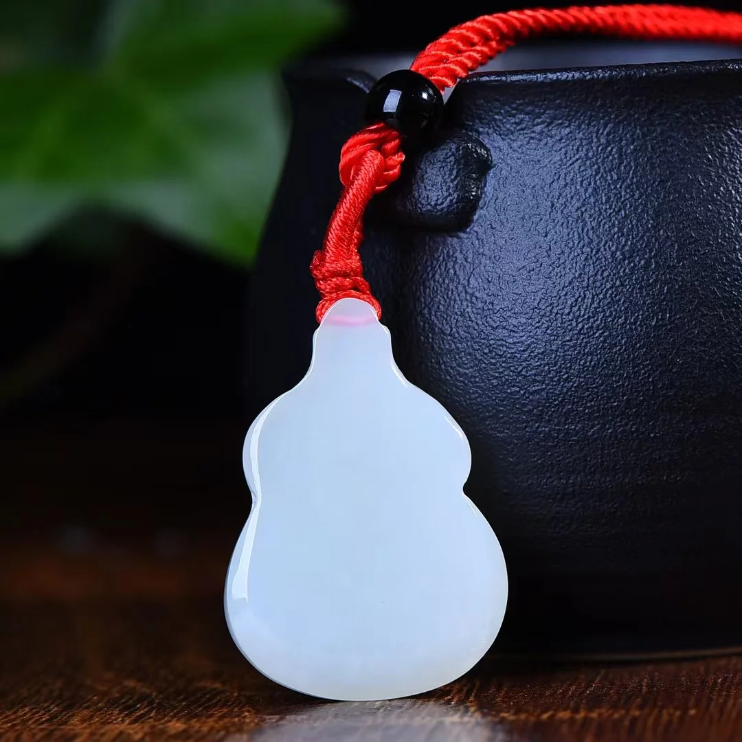 Exquisite Hetian Jade Lucky Bag Pendant Jewelry 3250#