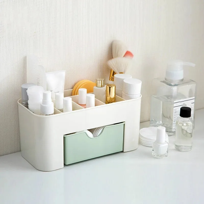 

Plastic Makeup with Drawer Storage Box Cosmetic Drawers Jewelry Display Box Case Desktop Make Up Container Boxes Organizer