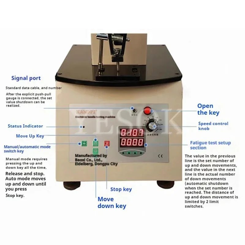 Vertical Push-pull Force Gauge Insertion Force Test Machine  Universal Pressure Testing Machine Test Motor Stand HSV-500/1000N