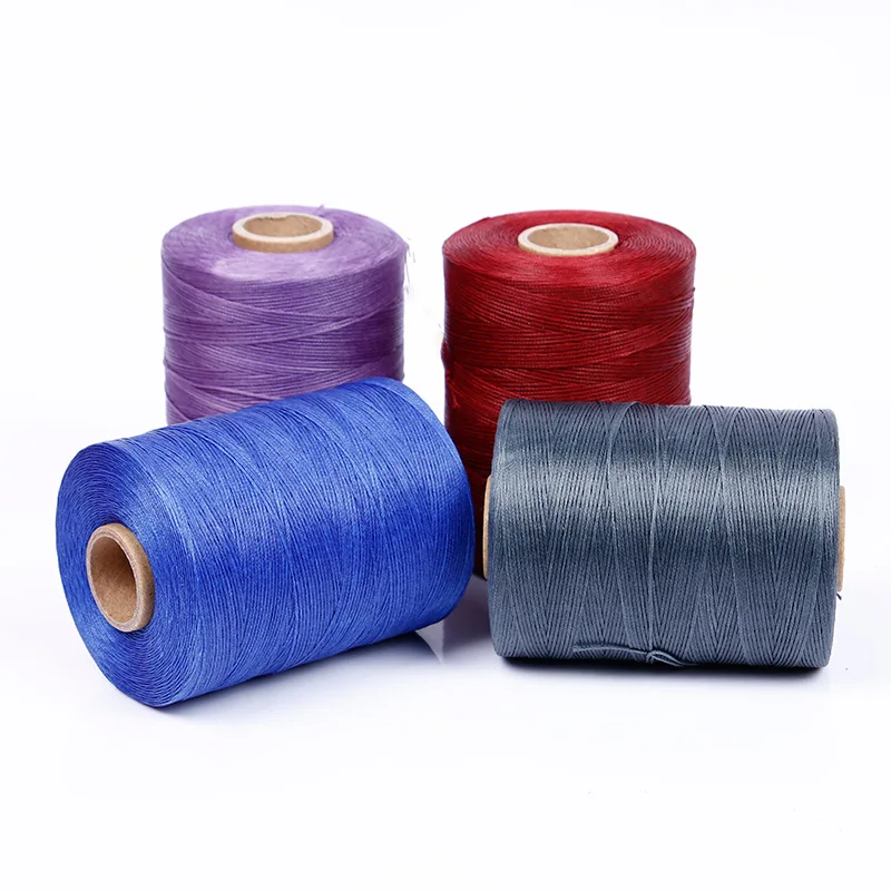 210D Polyester Waxed Line Leather Craft Sewing Wax Thread Cord Round Leather Sewing Wax Thread