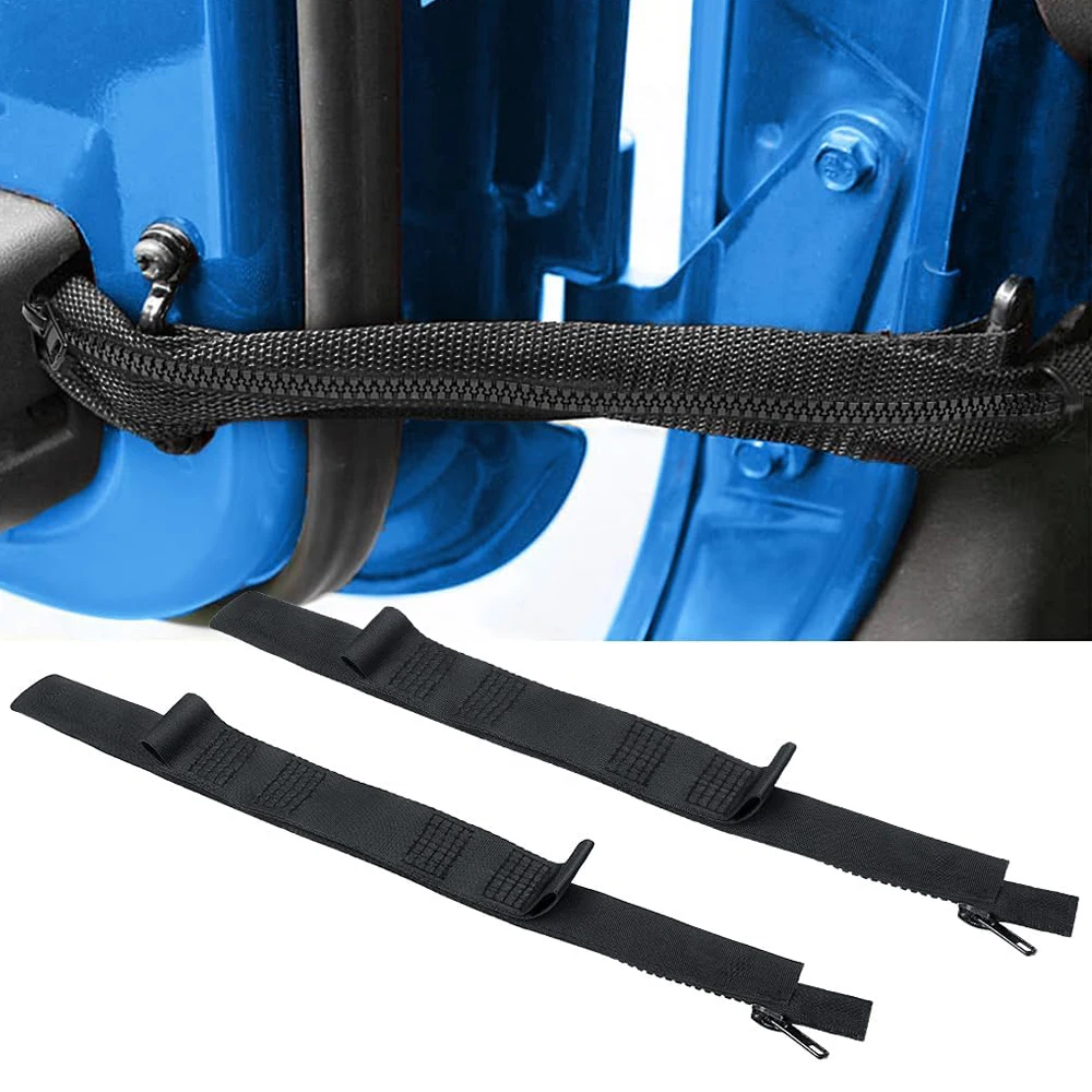 Car Door Limiting Strap Zipper Limit Rope Wire Protecting Harness For Jeep Wrangler CJ YJ TJ JK JL Gladiator JT 1996-2025