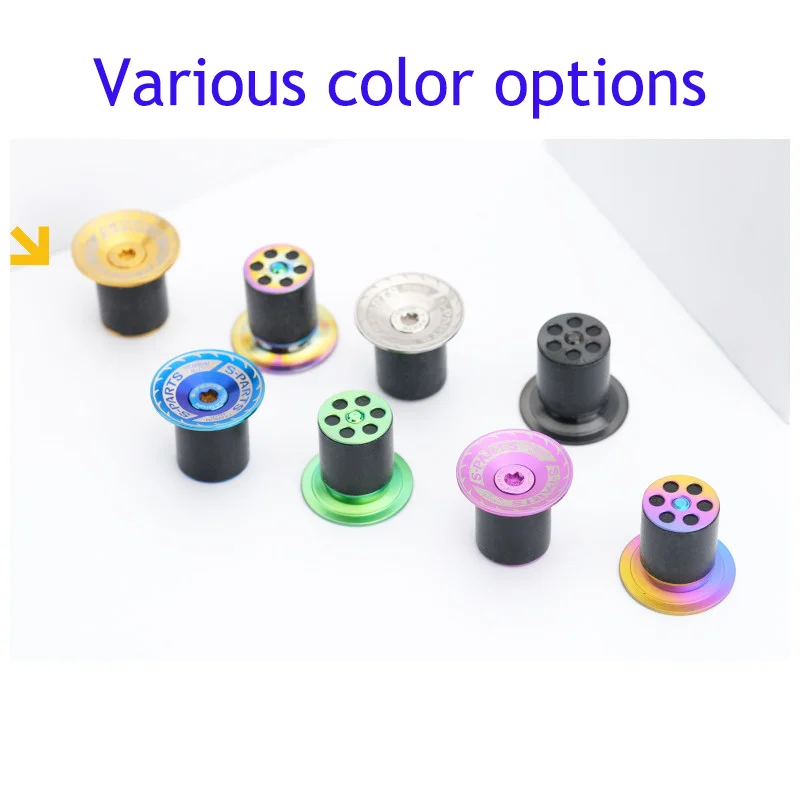 A Set S-PARTS Titanium Expanding Handlebar End Plugs for Road & MTB Bikes Ti Lightweight Handlebar End Caps