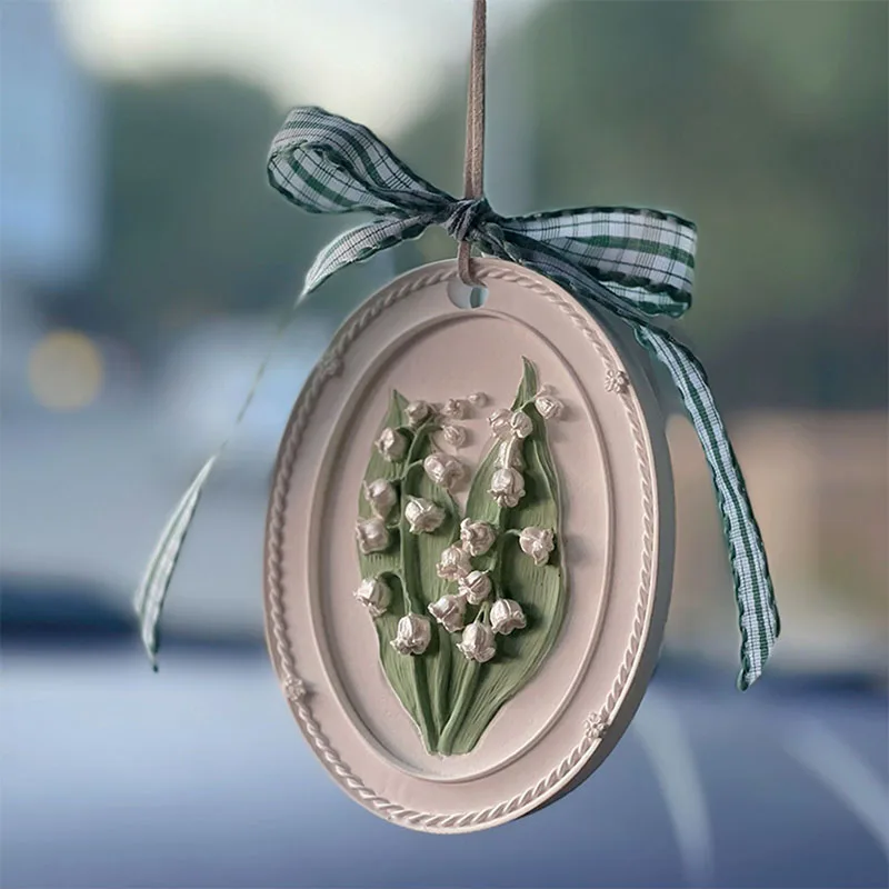 Creative Lily Of the Valley Aromatherapy Wax Decoration DIY Flower Gypsum Plaster Molds For Car Pendant Resin Crafts Mould