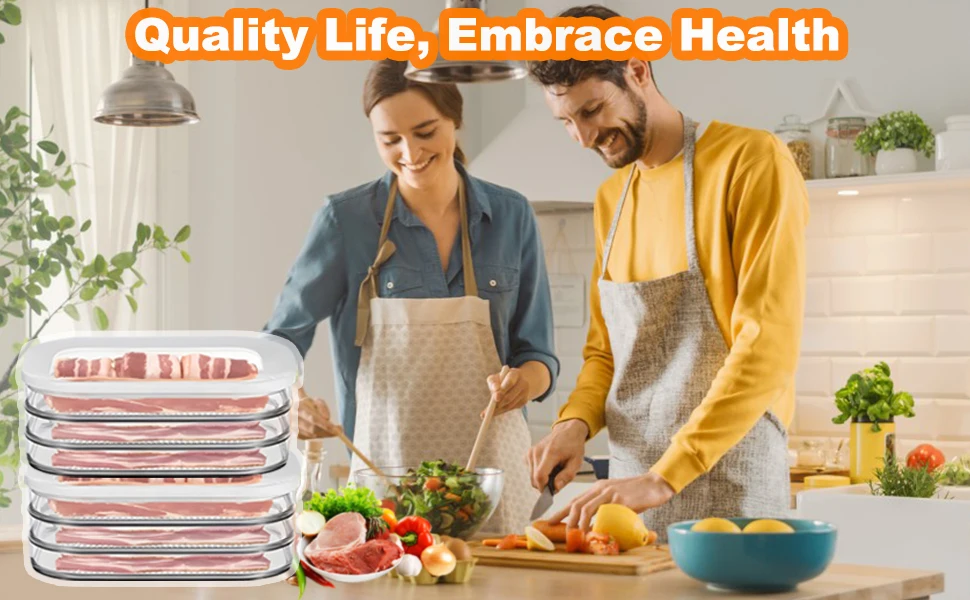 صناديق تخزين الطعام، وصناديق تخزين الثلاجة المختومة متعددة الطبقات، وصناديق تخزين الطعام في الفريزر، وأدوات تخزين المطبخ