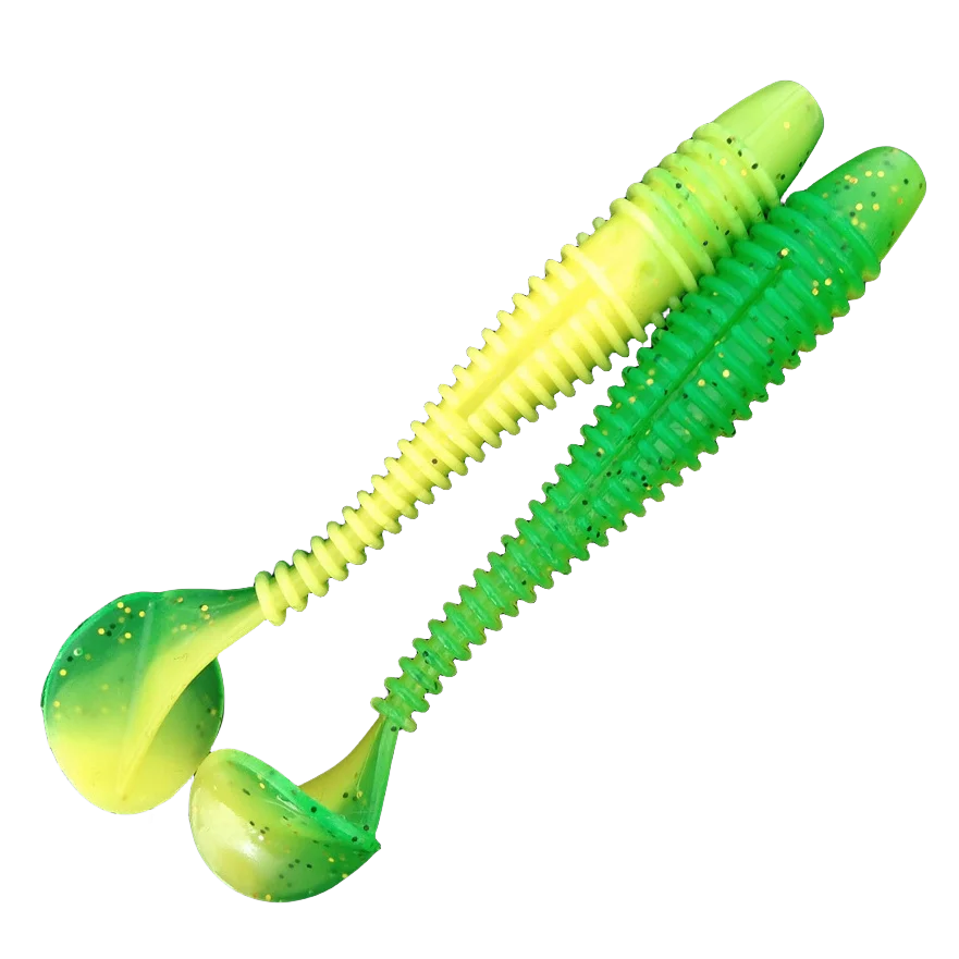 10pcs/Lot Soft Lures Silicone Bait 7.5cm Goods For Sea Fishing Swimbait Wobblers Artificial Fishing Tackle T-Tail