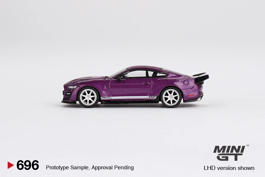 MINIGT 1/64 Shelby GT500 Dragon Snake Concept Fuchsia Metallic MGT00696-CH Cars Alloy Diecast Model Kids Xmas Gift Toys for Boys