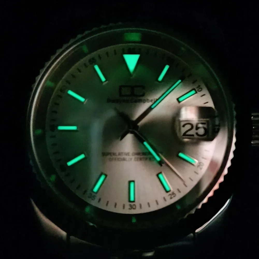 39mm ساعة أوتوماتيكية للرجال اليابان NH35 حركة العقيمة الهاتفي الياقوت الكريستال الميكانيكية ووتش