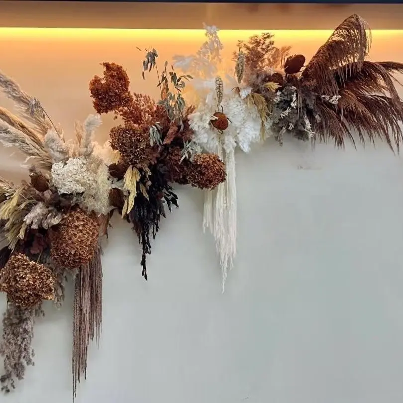 

Reed real dried flower bouquet wedding living room decoration Internet celebrity Pu Wei clothing store window landing ins soft B