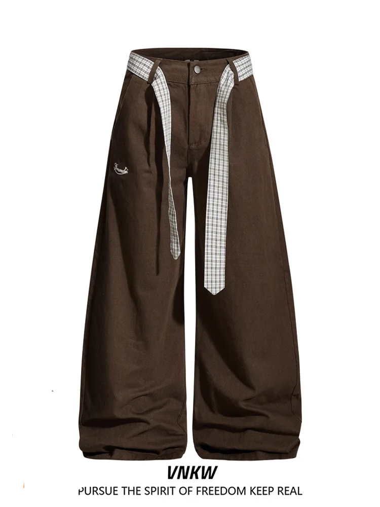 

Брюки Cleanfit Brown: широкие, свободные, повседневные, с эффектом потертости, для мужчин, молодежные, прямые джинсы-трубы