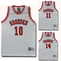 Shohoku School Basketball Team White 1-15 Anime Cosplay Costume Sakuragi Hanamichi Mitsui Jersey Sports Wear Uniform
