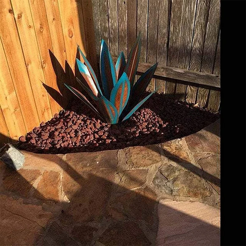 데킬라 소박한 용설란 식물, 손으로 그린 금속 용설란, 정원 마당 예술 장식, 조각상 홈 데코