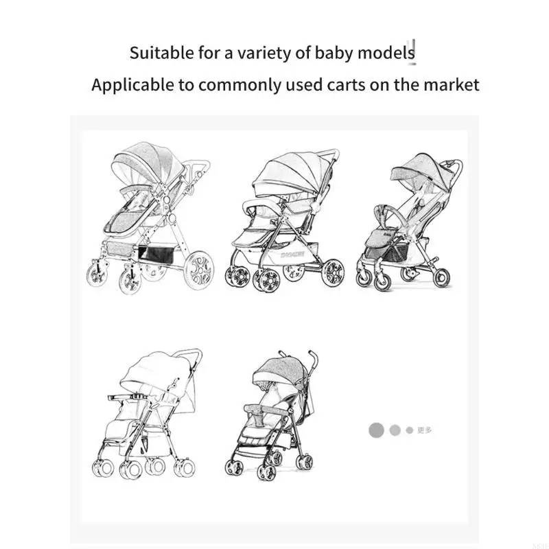 N84E kereta dorong handmuffs dengan strip reflektif sarung tangan genggam