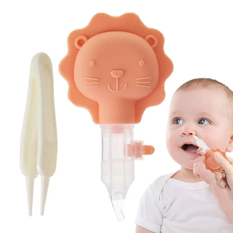 Newborn Nose Cleaner Silent Nose Sucker Suction Portable Kids Nose Wash Cleaner Pump-Type Silicone Nose Cleaner For Kids