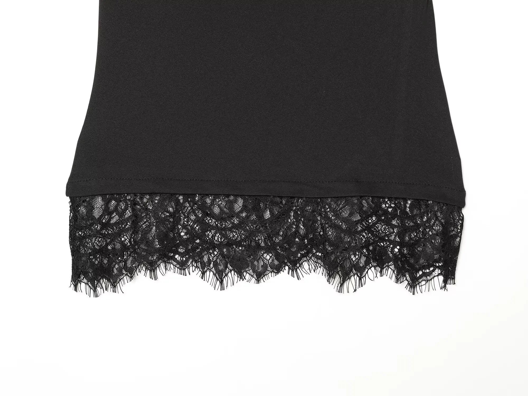 TFMLN Damen Neckholder-Top mit Spitzenbesatz, schickes ärmelloses Cami-Top, Sommer, neu, einfarbig, sexy, schlankmachend, für Ausgeh-Looks, lässige Damenbekleidung – Detail 6
