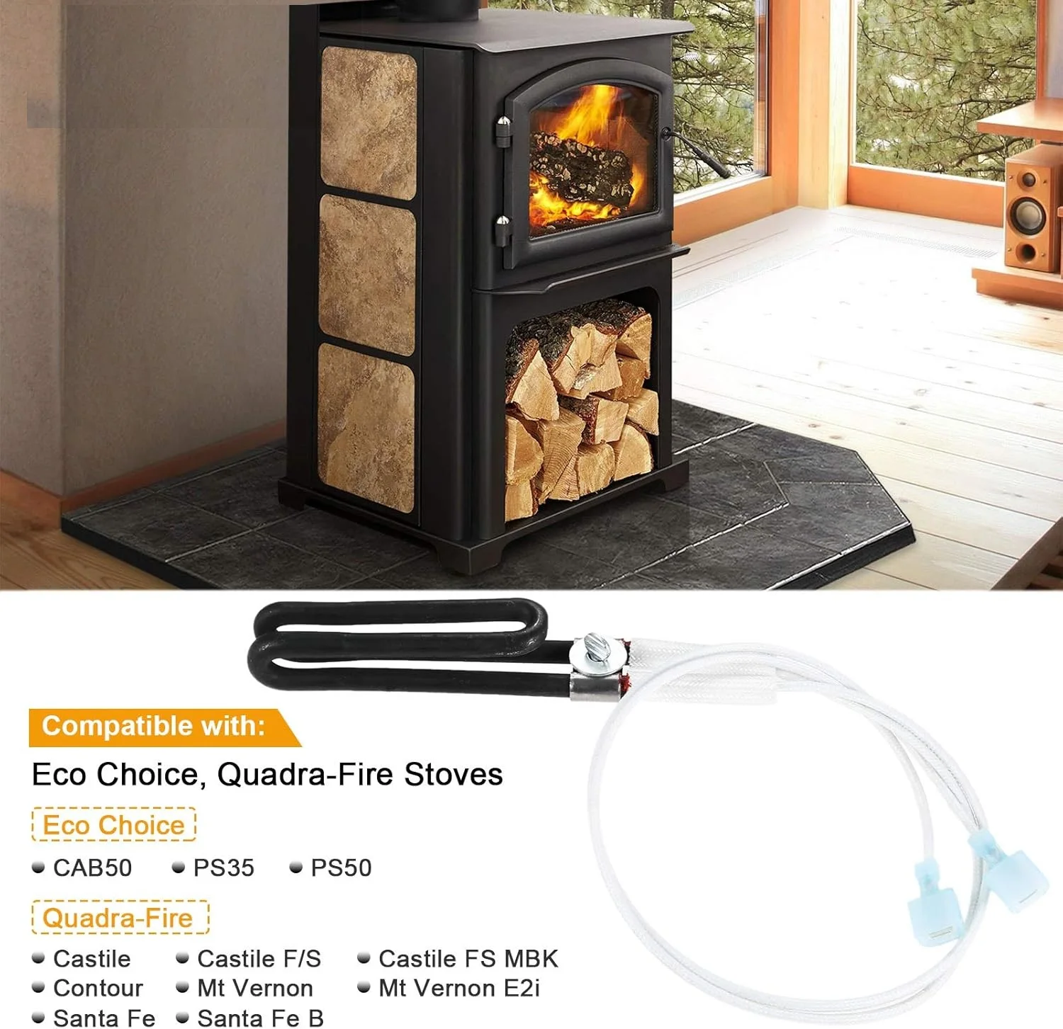 Encendedor de bucle de 380W, 120V, reemplazo de SRV7000-462, compatible con estufas Eco Choice y Quadra-Fire, reemplaza 812-3811, 7001-226, 7000-020