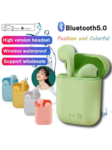 Original TWS I12 Macaron Wireless Bluetooth Headset Matte Sport Binaural Earbuds Wireless Headphones Bluetooth Earphones