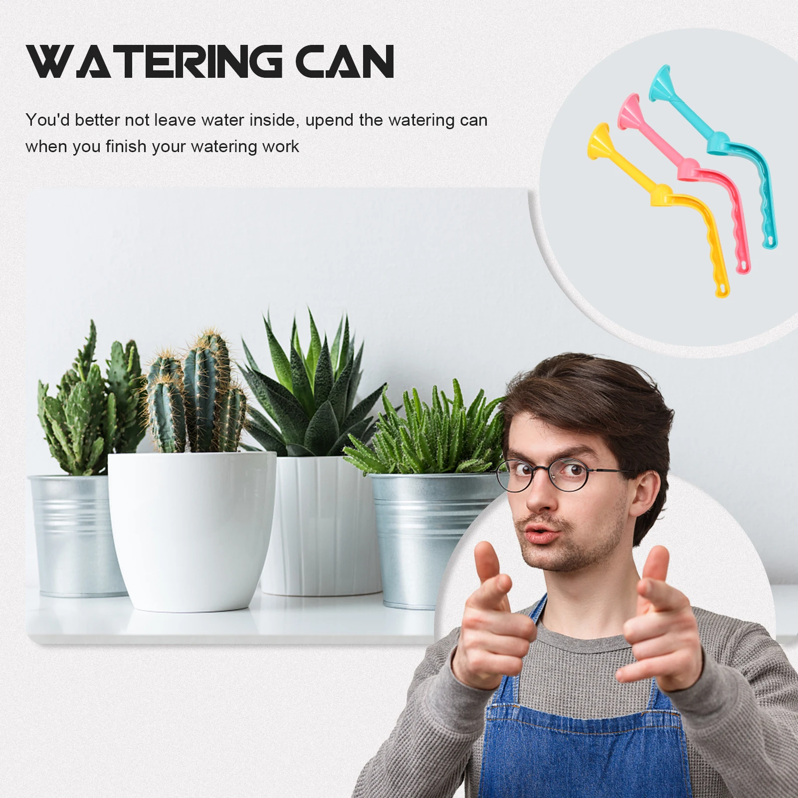 

3 Pcs Long Mouth Shower Plant Garden Sprinkler Succulent Watering Device Kettle Nozzle Bottle Cap Spout Tool