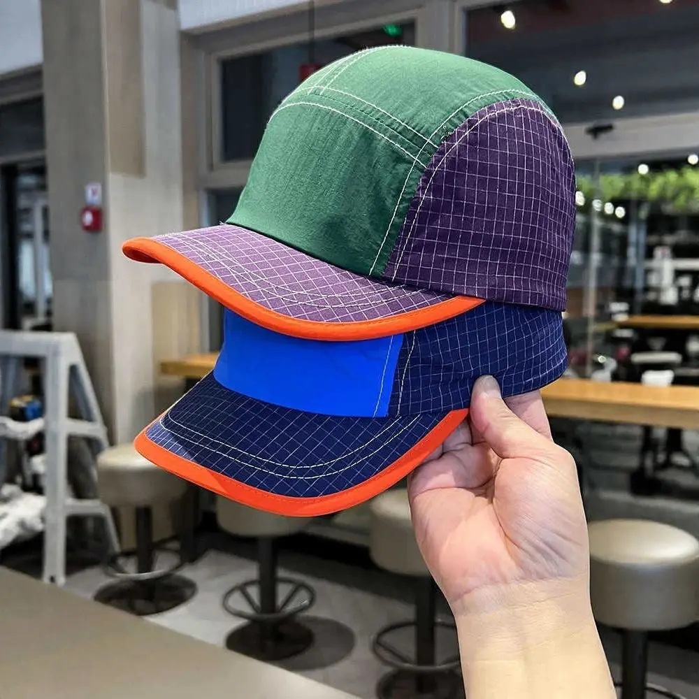 

Color Matching Retro Baseball Cap Summer Style Short Brim Quick-drying Cap UV Protection Lightweight Peaked Cap Men Women