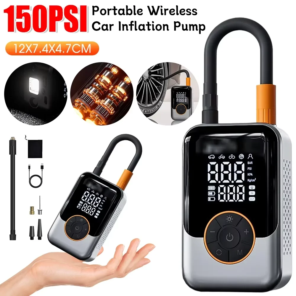 

Wireless Car Air Pump Quick Charging Car Tire Wireless Air Pump Intelligent Electric Tire Inflator for Car Motorcycle Bicycle