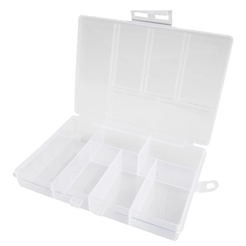 Small Clear Plastic Organizer - Store Craft Supplies, Beads, And Other Small Items - 6 Compartments Durable