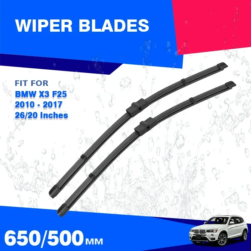 Front / Rear Wiper Blades For BMW X3 F25 2010 - 2017 Windshield Windscreen Wipers Back Accessories 2011 2012 2013 2014 2015 2016