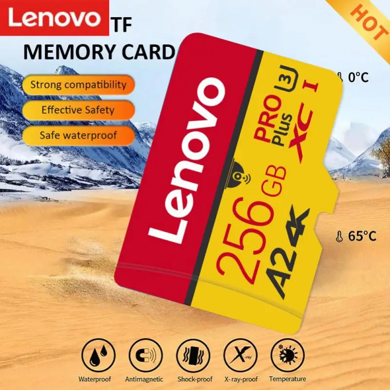 Lenovo 2TB Class 10 SD Memory Card 128GB Micro TF/SD Card 1TB Flash Memory SD Card Gift TF Card SD Adapter Camera/Drone/Dash Cam