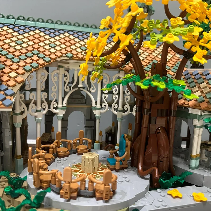 6167 قطعة فالي قلعة اللبنات مجموعات MOC الجسيمات الصغيرة شارع سلسلة الطوب نموذج اللعب عرض جمع هدايا العيد #5