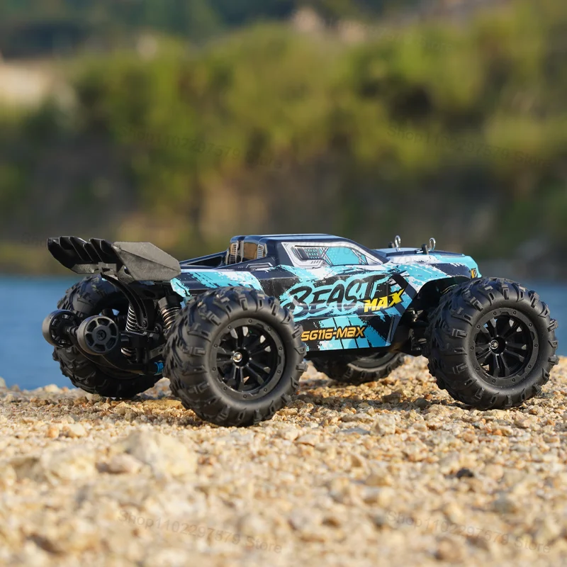 1:16 SG116 MAX RC Car 80KM/H 4WD Brushless Off-road Monster Truck 2.4G All Terrain Hobby Remote Vehicle For Adult RC Enthusiasts