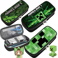 Minecraft Pencil Case Multi-functional Cartoon Stationery Organizer Bag Boy Girls Anime Storage School Supplies Stationary Boxes