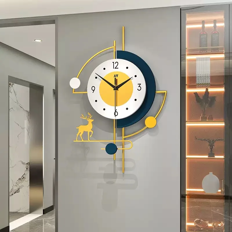 

Luxury wall clock living room fashionable home decoration clock hanging on the wall modern simple creative clock