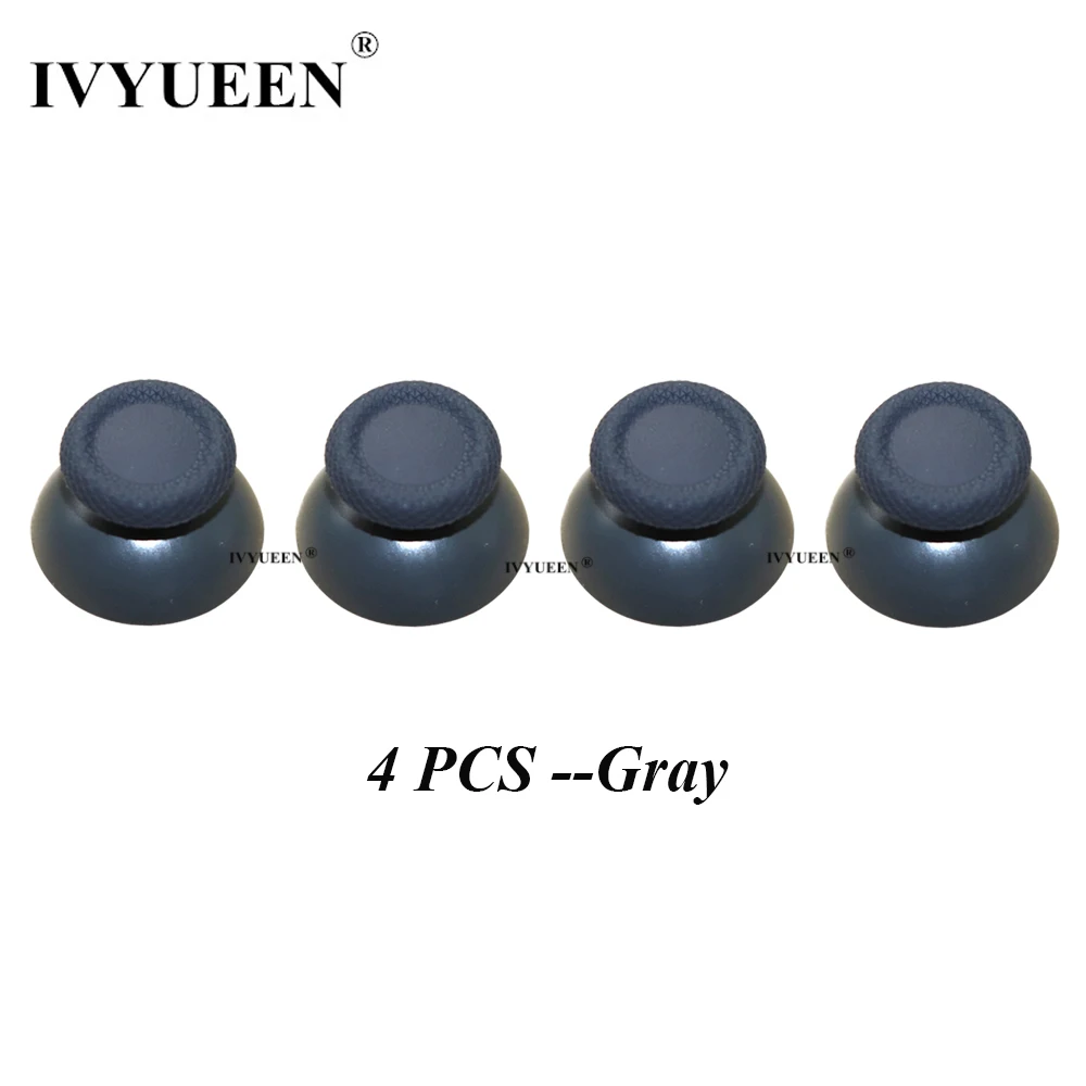 IVYUEEN 4-20 قطعة قبعات Thumbsticks باللون الأسود والرمادي لجهاز PlayStation 5 PS5 DualSense وحدة تحكم تناظرية عصا الإبهام غطاء مقبض عصا التحكم