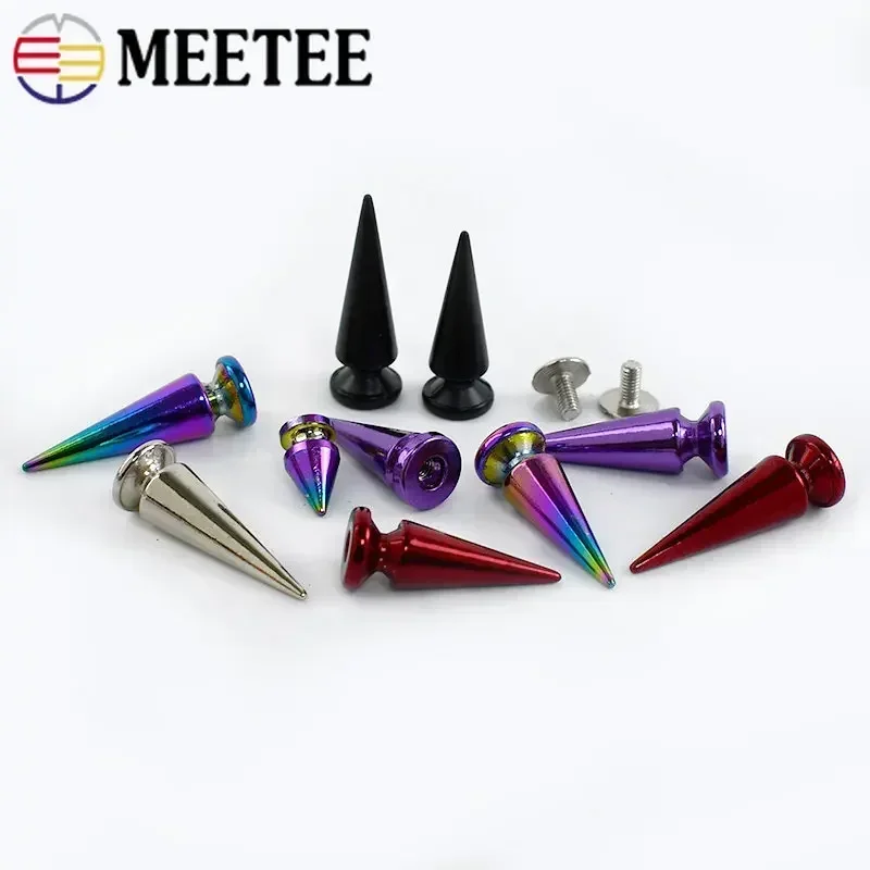 10/20/40Pcs Metal Nails Rivet Bag Shoes Spikes Cone Studs Screwback Garment Decoration Button Handcraft DIY Leather Accessories