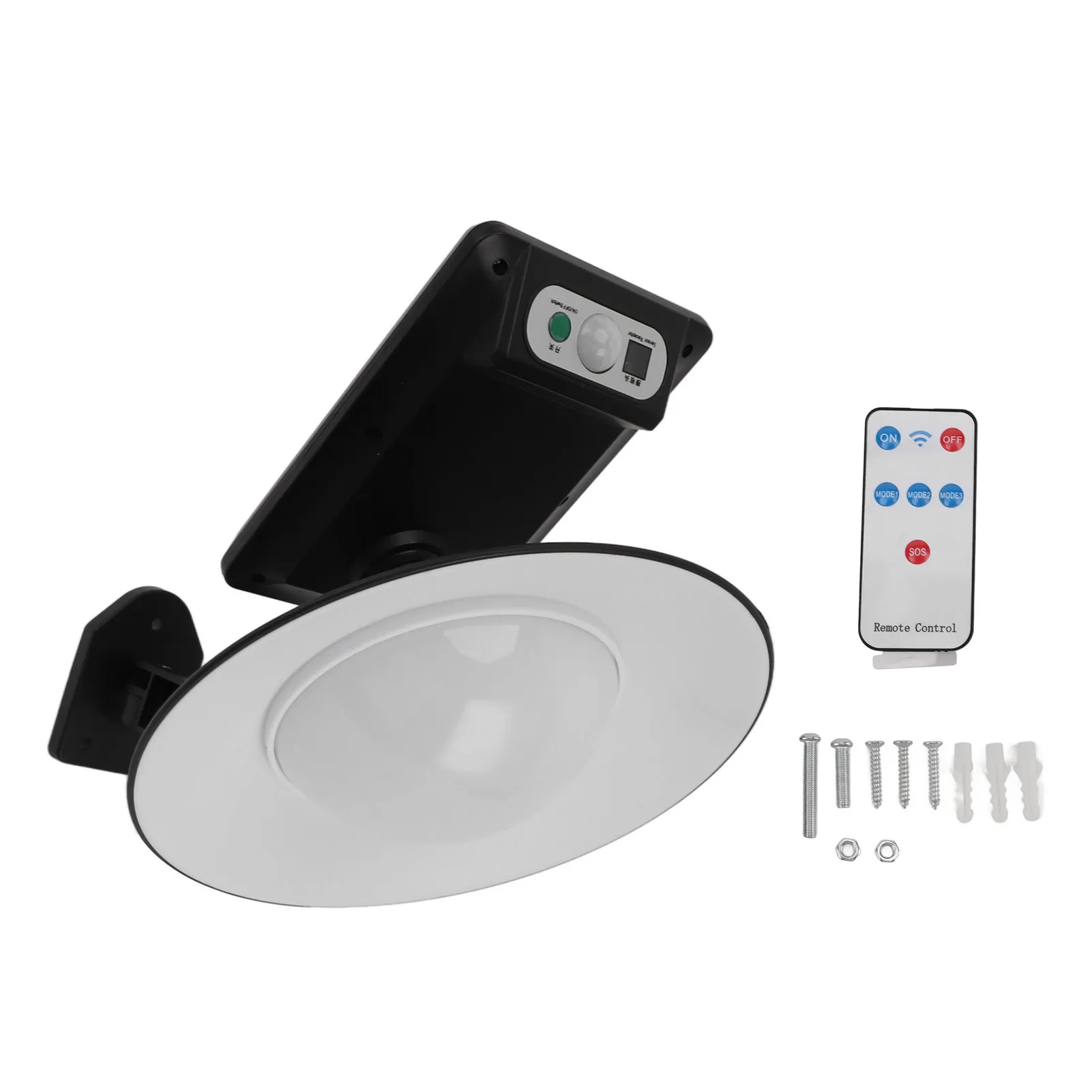 

Solar Barn Light Wall Mount IP65 Waterproof Light Sensor Human Body Induction with Remote Controller Security Light for Porch