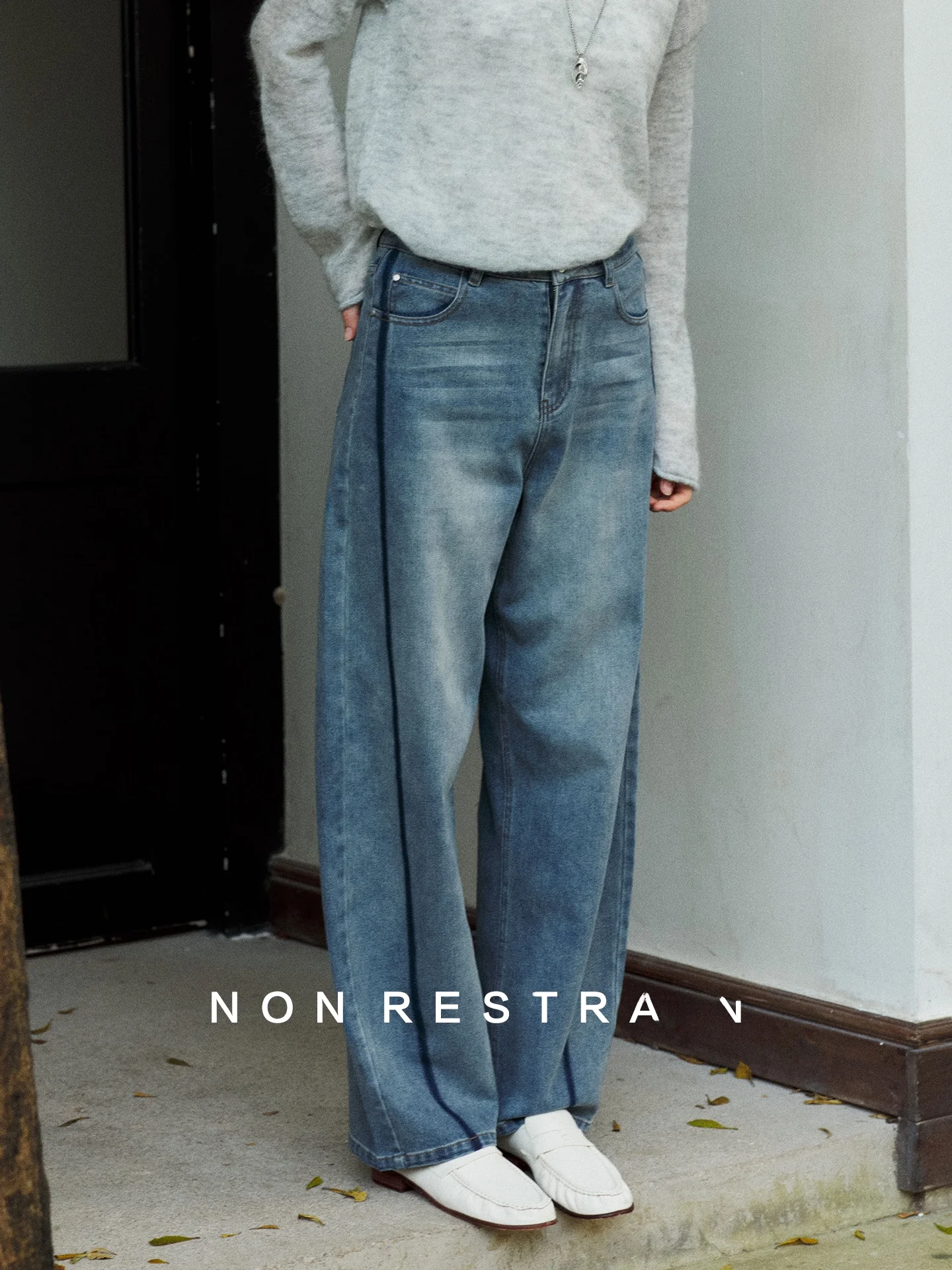 

Джинсы женские с высокой талией, широкими штанинами, прямые, повседневные, свободные, визуально стройнящие, длинные, винтажные, цветные, из хлопка