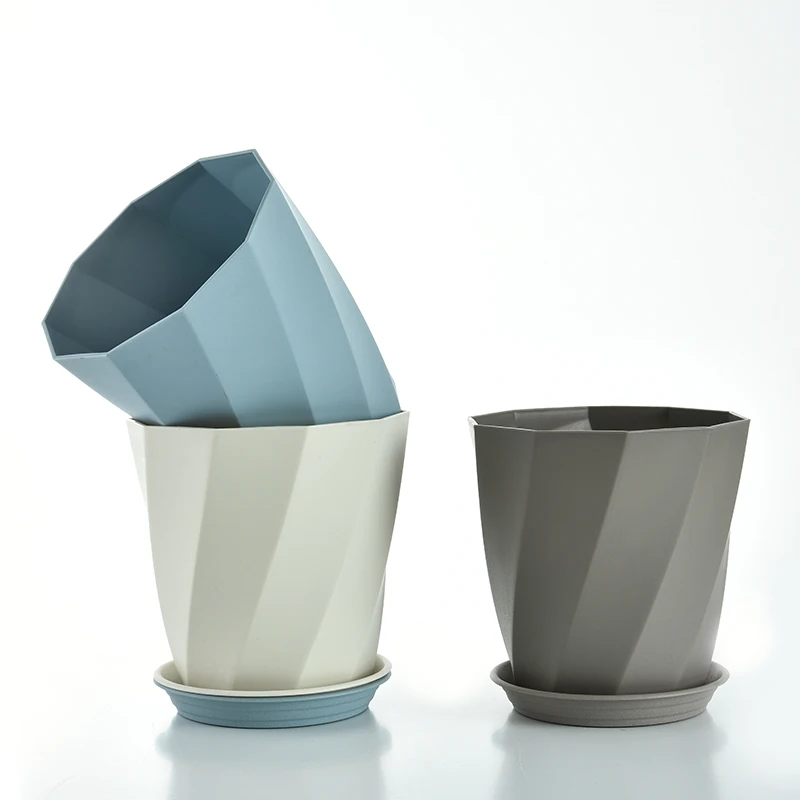 

Modern Minimalist PP Tall Planter Plastic Indoor Pots for Trees and Plants