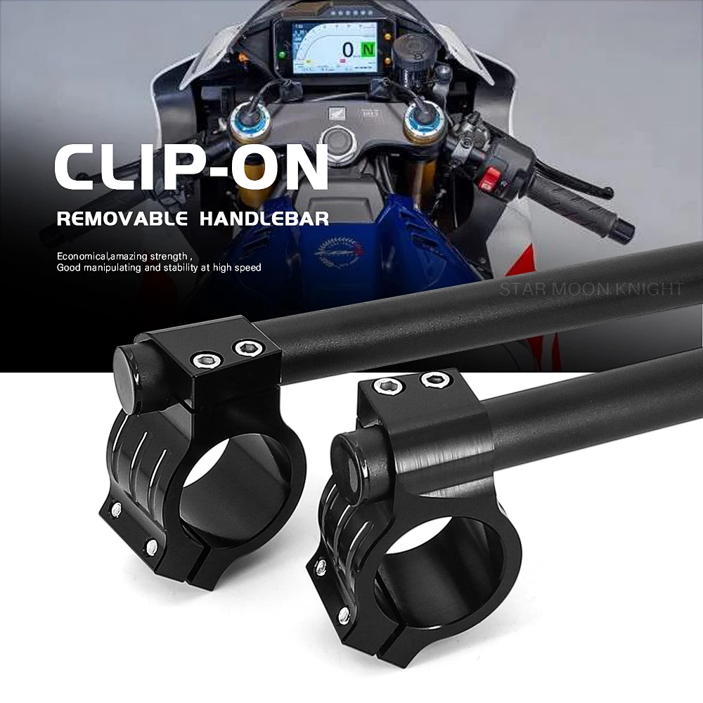 

Clip on Ons Fork Riser Handlebar For Honda CBR1000RR CBR954RR RVT1000R RC51 CBR650R CBR600RR CBR500R CBR300R CBR250R CBR125R